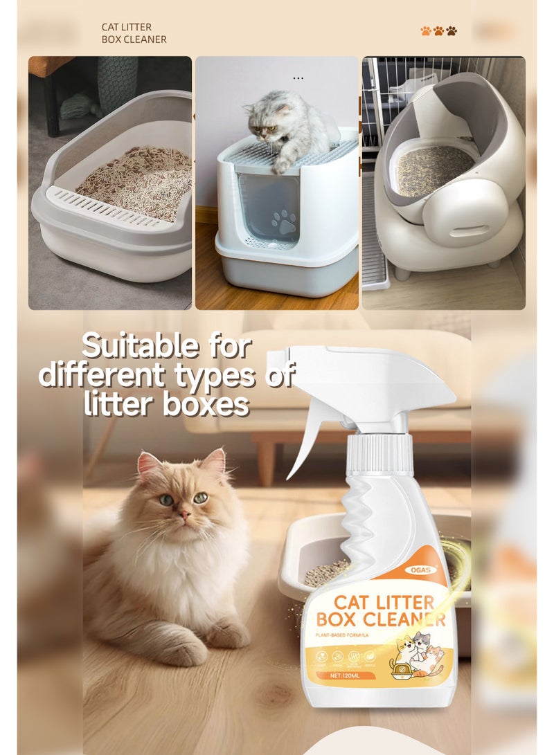 OGAS Litter Box Cleaning Sanitizing Spray – Eliminates Odor & Bacteria, Enzyme-Powered, Cat-Friendly - Image 2